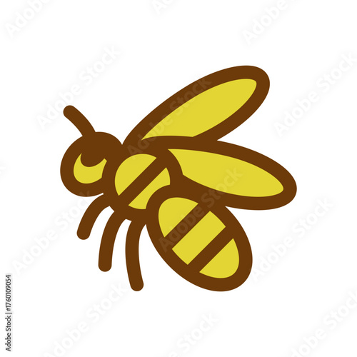 Charming stylized bee icon conveying natural sweetness and diligent work, perfect for food or eco-friendly brands.