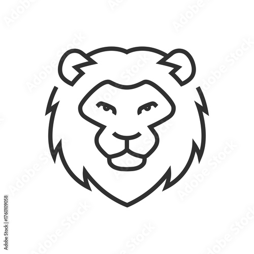 Majestic lion head emblem symbolizing strength, courage, and leadership for powerful branding and design projects.