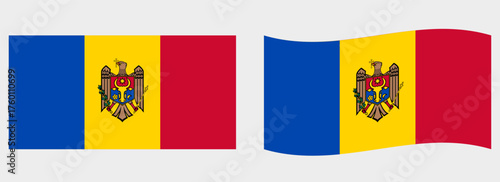 Moldova flag wave and flat vector Illustration
Vector flag