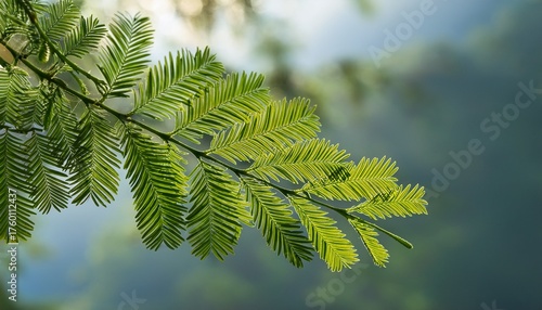 Branch Of The Metasequoia Glyptostroboides Also Known As Dawn Redwood