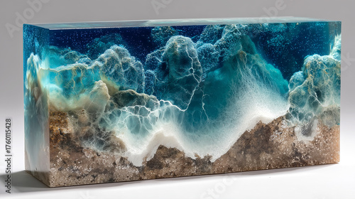 epoxy resin sea shore surface