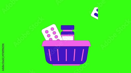 Medicine Bottle on a Green Background, Concept of Pharmaceutical Drugs, Healthcare, and Modern Medical Treatment in Pharmacy and Clinical Use