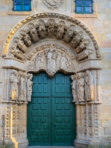 Portal of the St Jerome College in Obrador Square, Santiago de Compostela