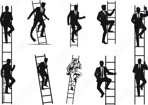 Career ladder, ambition, success, growth, business, leadership, opportunity, achievement, progress, challenge, workplace, corporate, competition, ambition, resilience, determination, vision, 
