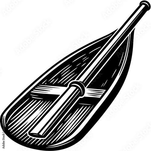 Nautical Oar's Elegance: A meticulously crafted nautical oar, its detailed form hinting at adventures, travel, and the call of open water. The composition is a symphony of lines, shadows.