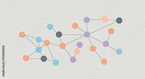 Interconnected Network of Nodes and Lines Representing Complex Systems.