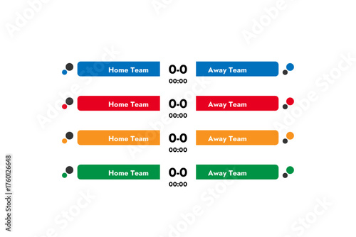 Set of multi-colored account management banners