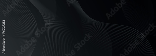 Abstract background with glowing wavy white lines. Modern futuristic technology background concept. Vector illustration. EPS. 3