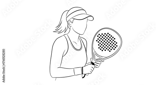 Energetic player poised for a dynamic game, showcasing dedication and readiness in the fast-paced world of racket sports and athletic challenge