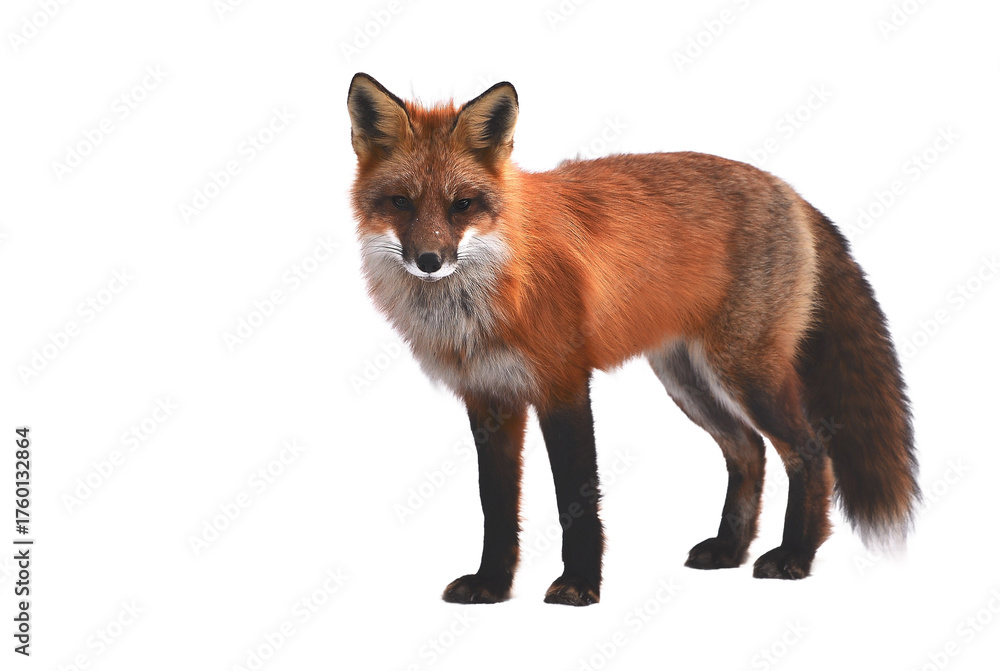 Fototapeta premium Wild red fox isolated 