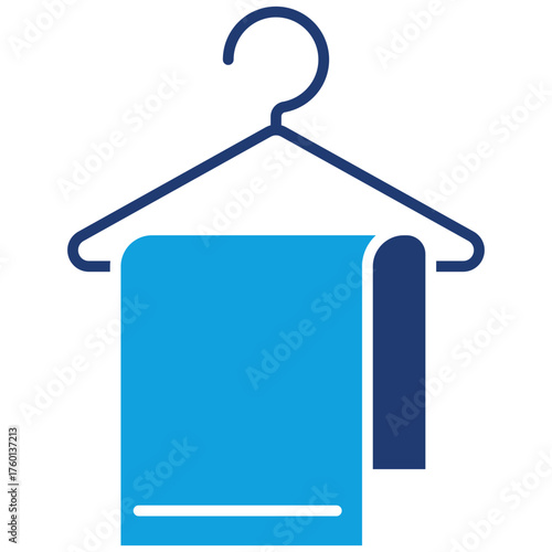 Towel Flat Blue Icon