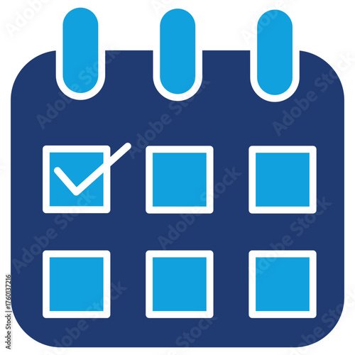 Schedule Flat Blue Icon