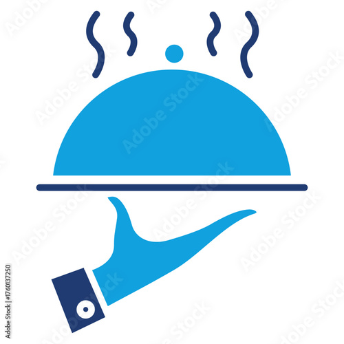 Dinner Flat Blue Icon