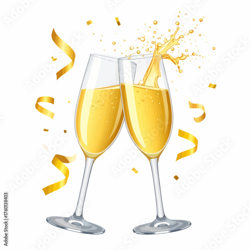 champagne in the glass, new year celebration, champagne, 
