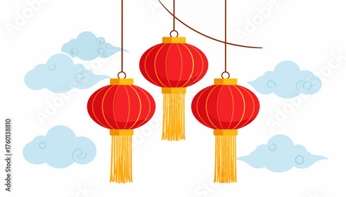 chinese new year decoration, chinese new year lantern, chinese new year lanterns, 