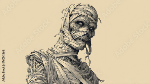 Halloween Mummy Horror Portrait