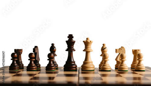 A chess set plain background