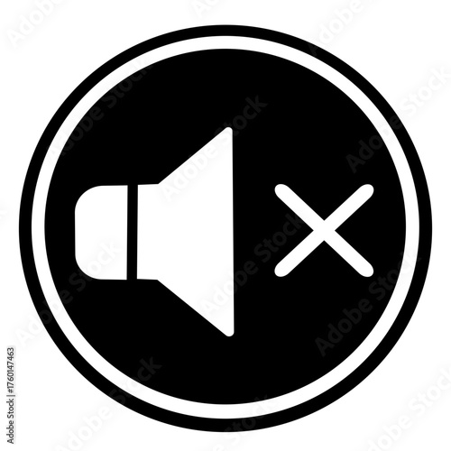 vector icon mute speaker button