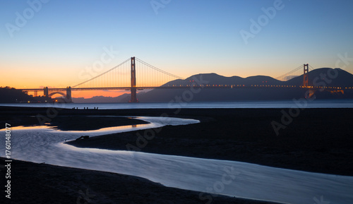 golden gate bridge at sunset