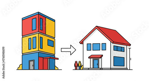 Transitioning from colorful apartment to cozy family home offers exciting possibilities for new homeowners seeking space and comfort in suburban neighborhood