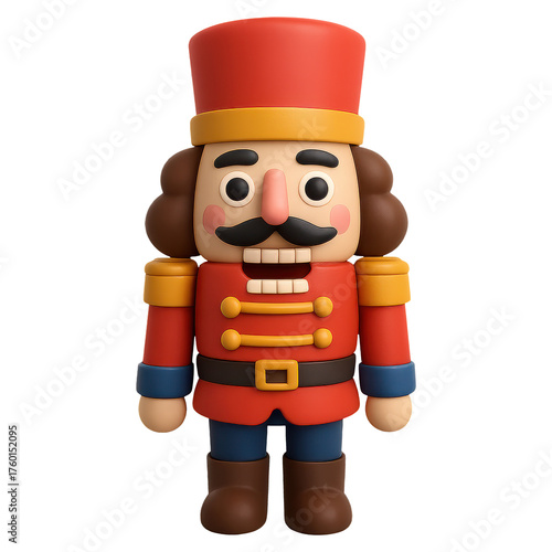 Festive 3D Nutcracker Cartoon Decoration for Winter Holidays