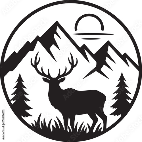 Deer in the  Mountain