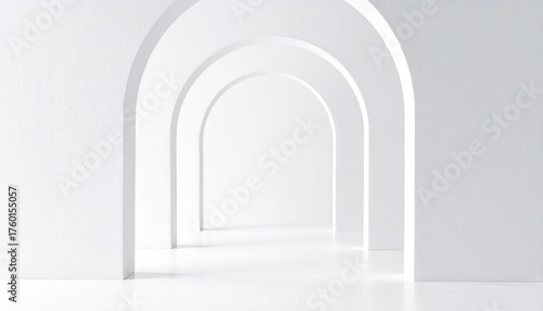 Overlapping Chalky White Arcs Venetian Plaster Minimalist Editorial Background