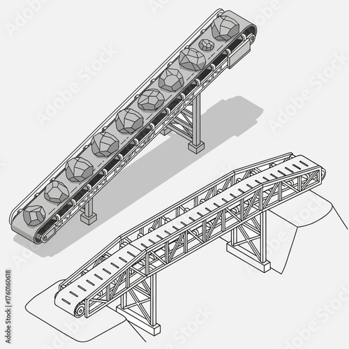 Industrial Conveyor Belt Systems for Material Transport.