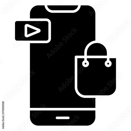 Mobile App Glyph Icon