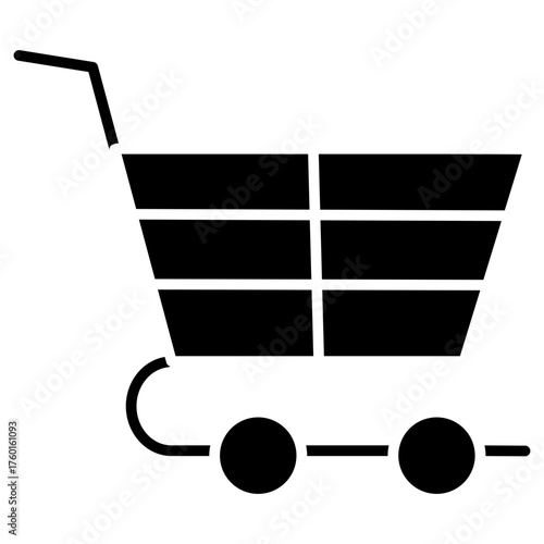 Shopping Trolley Glyph Icon