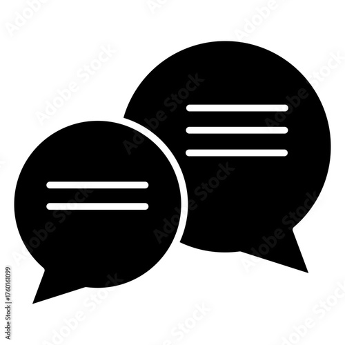 Chat Seller Glyph Icon
