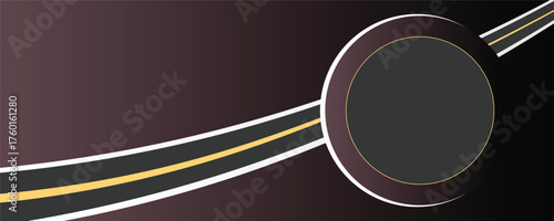 Automotive Gradient Background with Road Curve and Circular Focus Element