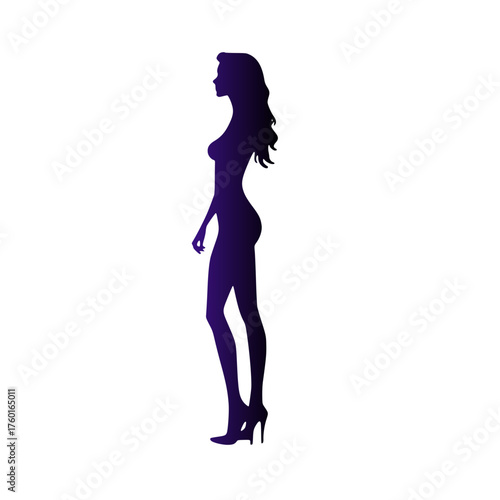 Silhouette Women  Side Body Vector