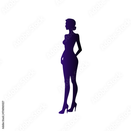 Silhouette Business Women Body Vector