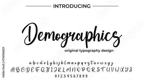 Demographics - Elegant Script Font for Smooth Handwritten Design and Creative Typography