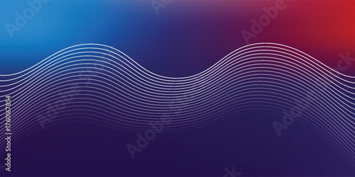 Blue purple red gradient mesh abstract background with wavy blended lines nice for wallpaper or banner