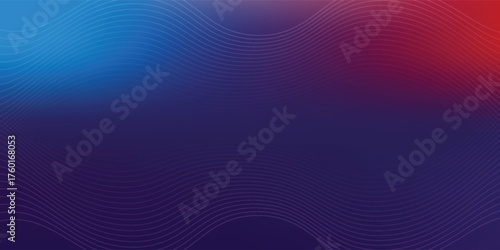 Blue purple red gradient mesh abstract background with wavy blended lines nice for wallpaper or banner
