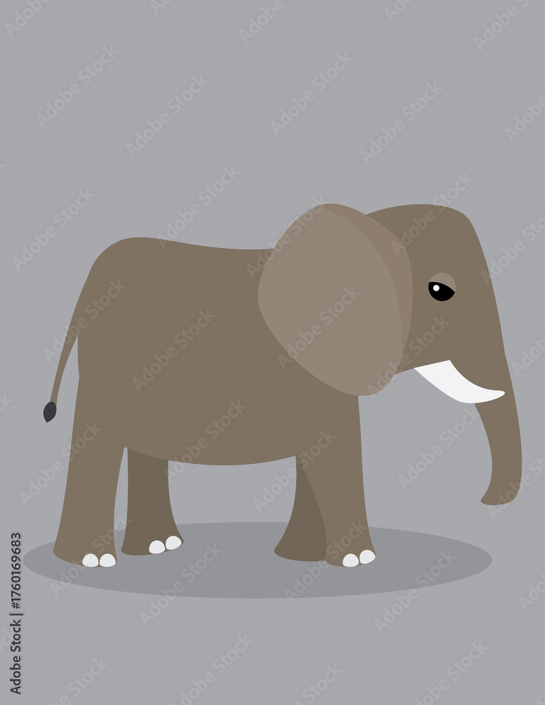 Fototapeta premium A vector art of an elephant.
