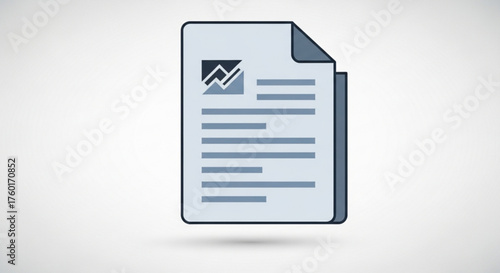 Business report document with graph paper sheet with financial chart office file with information data analysis and statistics