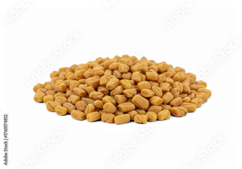 Fenugreek Seeds Pile Spice Ingredient Closeup View