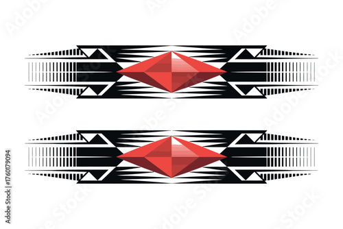 Car Stickers and Racing Stripes Vector Template Collection – Sporty Vehicle Body Decals for Auto Modification, Custom Wraps, Tuning Graphics, and High-Speed Design Projects