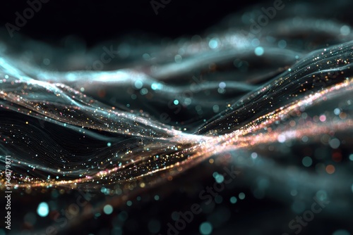 Vibrant Energy Waves with Neon Glow