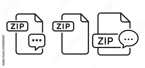 Digital File Compression Format Symbols for Document Organization and Storage