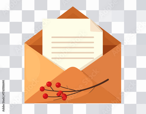 Simple Cartoon Stacked Envelopes Clipart - Flat Mail & Letter Illustration