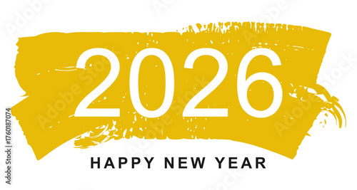 2026 New Year’s Day Greeting Card with Golden Glitter Design. Elegant Festive Background for Holiday Celebration, Sparkling Holiday Background for Seasonal Greetings