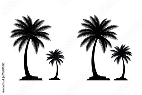 Tropical Palm Trees Silhouette
