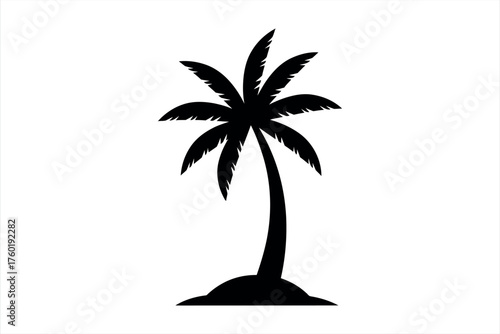 Palm Tree Silhouette Icon Design