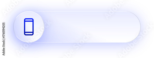 Glowing Mobile Phone Outline Button