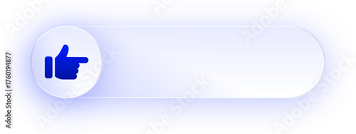 Glowing Pointing Hand Button