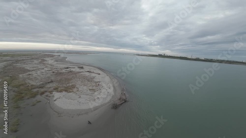 drone at Tenryu river, Shizuoka pref. in Japan